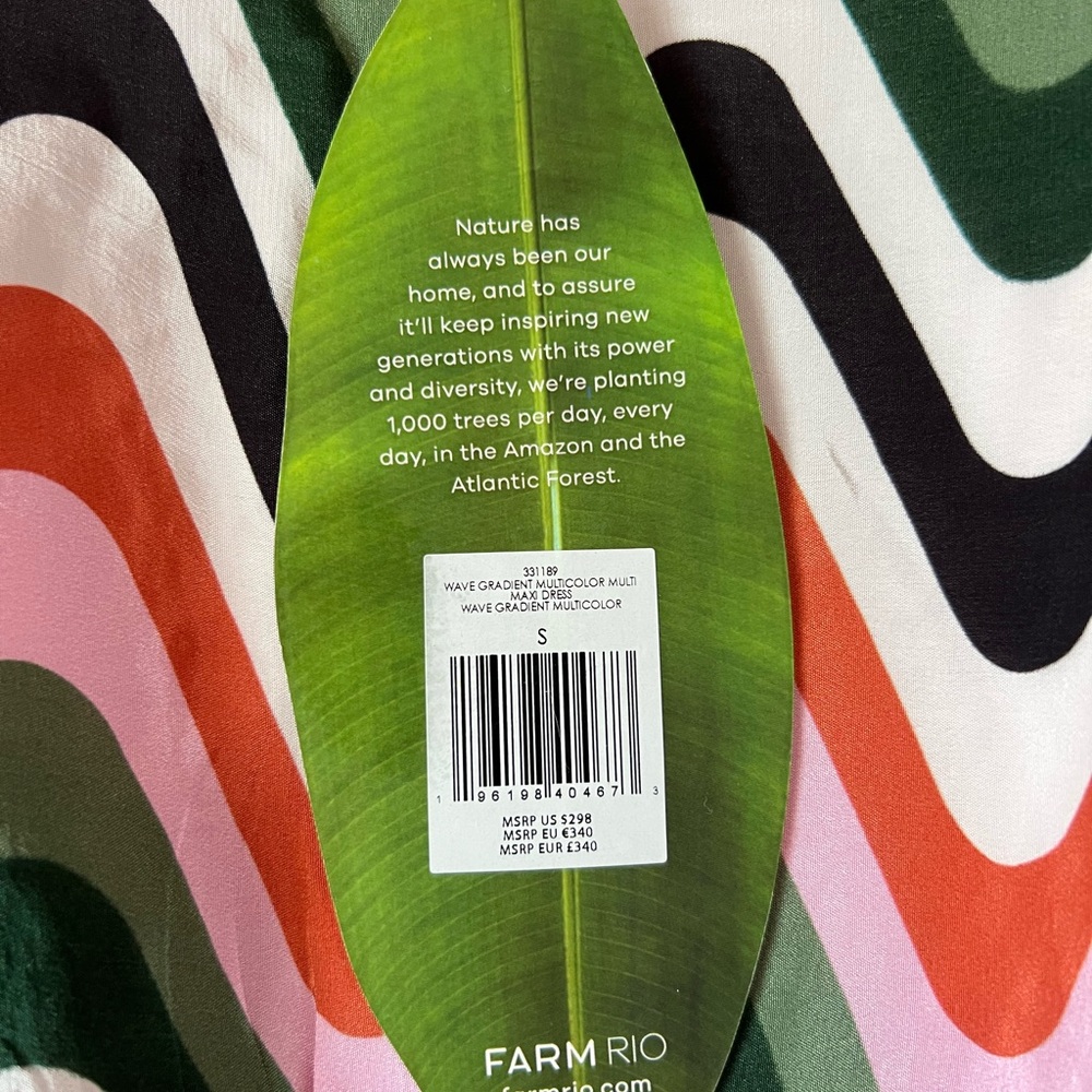 FARM Rio Colorful Wave Pattern Maxi Dress - Picture 8 of 13